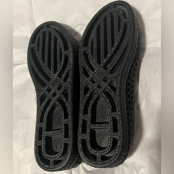 Melissa x Jason Wu Camilla Woven Jelly Flats open toe Black Size 7 - Picture 3 of 7